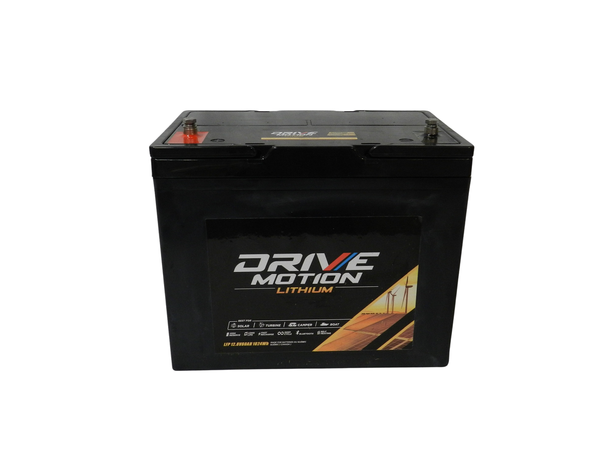 Drive Motion LiFePO 4 - 12 Volts, 80 Ah - 1024 Whr, Bluetooth Drive Motion LiFePO 4 - 12 Volts, 80 Ah - 1024 Whr, Bluetooth