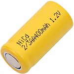 NiCd Cell 1 / 2AA 1.2 volts 400 mAh FT
