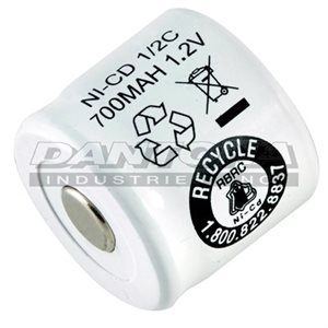NiCd Cell 1 / 2C 1.2 volts 700 mAh FT