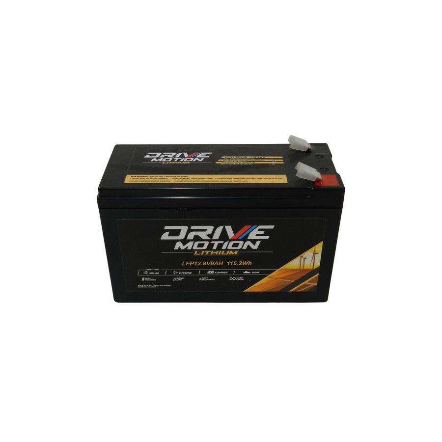 Drivemotion Lithium Iron Phosphate LiFePO - 12 Volts, 9 Ah Drivemotion Lithium Iron Phosphate LiFePO - 12 Volts, 9 Ah