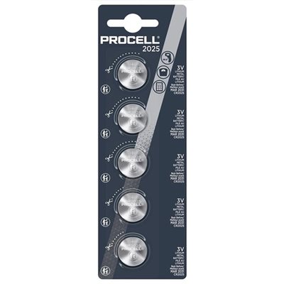 Procell CR2025 carte de 5 Procell CR2025 carte de 5