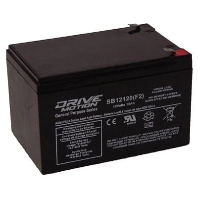 DriveMotion SLA 12 volts 12Ah Term. 1 / 4 DriveMotion SLA 12 volts 12Ah Term. 1 / 4