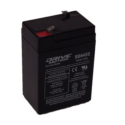 DriveMotion SLA 6 volts 4.5Ah Term. 3 / 16 DriveMotion SLA 6 volts 4.5Ah Term. 3 / 16