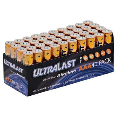 40 Pack AAA, Bulk, Color Packaged Box