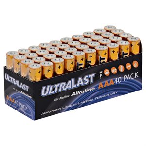 40 Pack AAA, Bulk, Color Packaged Box